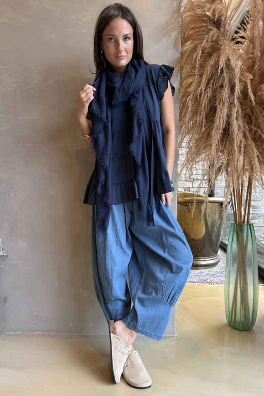 Classic Cotton Smock Tee Navy